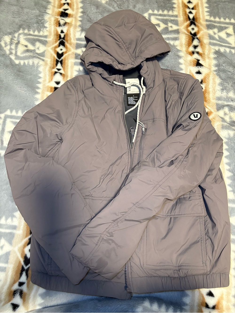 Vuori women’s Hooded Puffer Jacket - Dusty Mauve